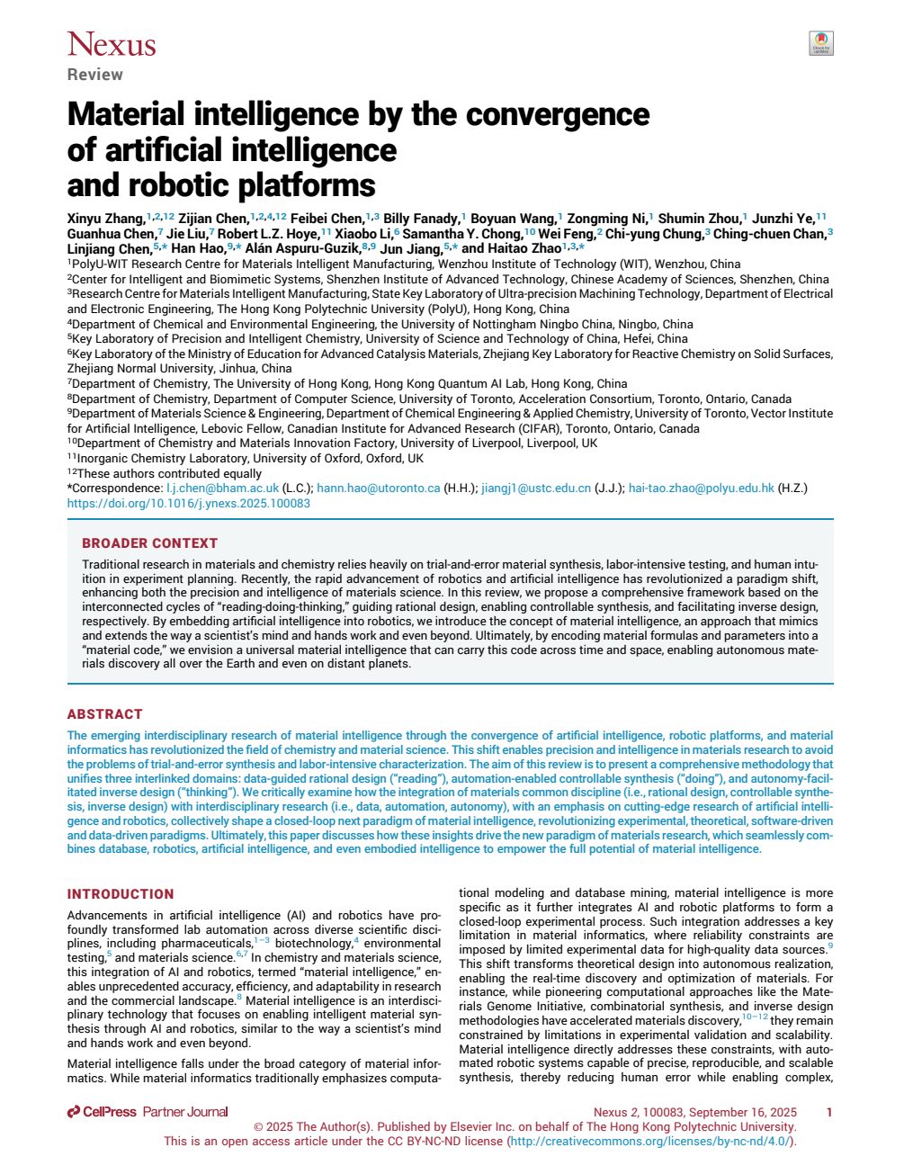Material Intelligence Framework cover